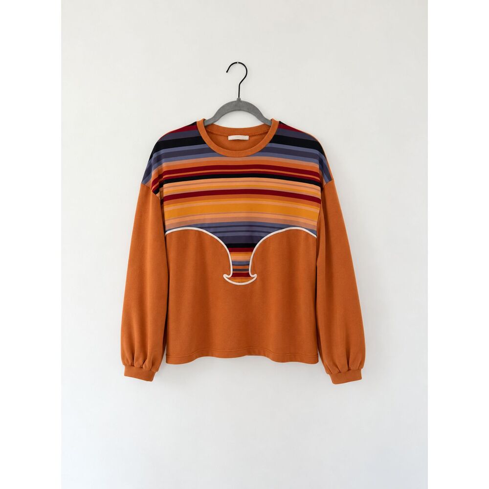 Zara Trafaluc Retro Striped Colorblock Sweatshirt – Size S